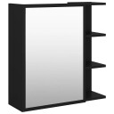 vidaXL Speilskap til baderom svart 62,5x20,5x64 cm sponplate