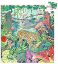 Djeco Puslespill 54 Brikker 40x31 cm Indisk Jungle Djeco OneSize Puslespill Blå Brun Grønn Lilla Rød