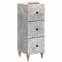 vidaXL Skuffeskap Betonggrå 33 x 34,5 x 90 cm Konstruert tre