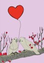 Two Birds Perched On A Branch Plakat Plakat / 50x70cm