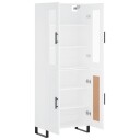 vidaXL Highboard hvit 69,5x34x180 cm konstruert tre 8720845477837