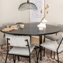 Spisegruppe furniture/fashion Copenhagen Ø140 cm med 6 Kenth Stoler