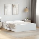  Sengeramme med skuffer hvit 120x190 cm konstruert tre 8721102619748