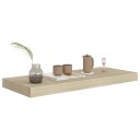 vidaXL Flytende vegghylle eik 60x23,5x3,8 cm MDF