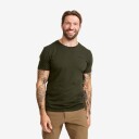 Revolutionrace Herre Overdeler T skjorter Easy Graphic Logo T shirt Slim Fit Herre Anthracite 3XL