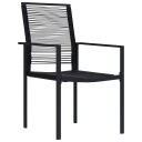vidaXL Hagestoler 2 stk PVC rotting svart