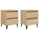 vidaXL Nattbord 2 stk sonoma eik 40x35x50 cm sponplate