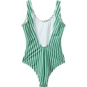 H2O Stripe Badedrakt Dame Grønn S