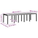 Hage Spisegruppe 11 pcs Antrasitt 300 x 100 x 73 cm Poly rattan