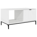 vidaXL Kaffebord Høyglans hvit 90 x 49 x 46 cm Konstruert tre