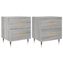 vidaXL Nattbord 2 stk grå sonoma 40x35x47,5 cm konstruert tre
