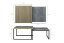 Arriondas Settbord 69 cm 2 Bord - Brun