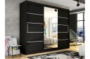 Sia Garderobe med Speil 250x215 cm - Svart