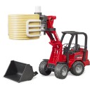 Bruder Schäffer Compact loader 2630 with Bale gripper and 1 round bale