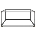 vidaXL Salongbord svart med herdet glass 80x80x35 cm