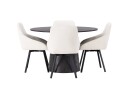 Venture Home Lanzo Spisegruppe 120 cm Rund med 4 Rosie Stoler Beige