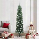  Kunstig juletre med 300 LED grønn 210 cm PVC og stål og plast