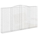 vidaXL Gabionkurver buede 6 stk 400x30x220/240 cm galvanisert jern