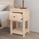 vidaXL Nattbord 2 stk 40x35x61,5 cm heltre furu