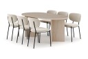 Other Brand Dano Spisebord 180 cm med 6 Heathrow Spisestoler   Travertin / Hvit Bouclé
