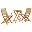  Bistrosett 3 deler beige polypropylen og heltre 3281795