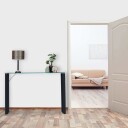 Konsollbord med bordplate i glass