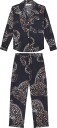 Desmond and Dempsey Jag Long Pyjama Set   NAVY   XS