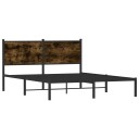  Sengeramme i metall uten madrass røkt eik 140x190 cm 8721102952548