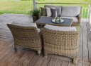 Hillerstorp Dallas soffbord Rustik konstrotting med glasskiva 128 x 75 cm Brun