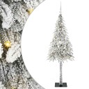  Juletre med 150 LED med stativ Hvit 150 cm PE og stål