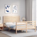 vidaXL Sengeramme med hodegavl 120x200 cm heltre