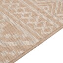 vidaXL Utendørs flatvevd teppe 160x230 cm brun striper