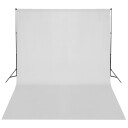 vidaXL Bakgrunnssystem 300 x 300 cm hvit