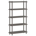 vidaXL Hyllesystem 5 nivåer 100 x 40 x 177 cm PP Lysegrå