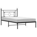 vidaXL Sengeramme i metall med hodegavl svart 107x203 cm 8721012248687