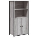 vidaXL Highboard grå sonoma 62x36x121,5 cm konstruert tre