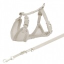 Trixie Valpesele med Koppel S-M - Lysegrå 26-34 cm