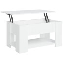 vidaXL Salongbord hvit 79x49x41 cm konstruert tre