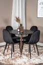 Venture Home   Spisegruppe Pia inkl. 4 stk spisestoler Penally   Svart