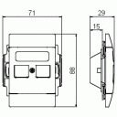 ABB Saga FOT5000-100-916 Datauttak for to Keystone RJ45-kontakter Datamaskin & surfing