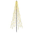 vidaXL LED juletre 165 cm 540 LED-lys Varmhvit Stål Svart