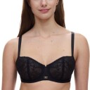 Chantelle BH Origins Lace Unlined Demi Bra Svart nylon C 90 Dame
