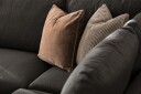 Trend 4 seters Venstrevendt L formet Sjeselongsofa i Stoff   Svart