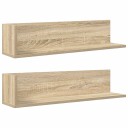  Veggskap 2 stk sonoma eik 75x16,5x16,5 cm konstruert tre 8721158650641