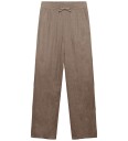Grunt Bukser GrAllan Viskose/Lin Light Brown Grunt 10 år 140 Bukser bomull Brun