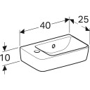 GEBERIT servant 400x250x150mm hh TV med overlåpne møbelporselen Ke