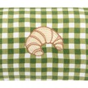 Little&Bigger Breakfast Club Hundeseng Gingham Grønn Croissant 75 X 60 cm