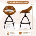Roterende barkrakker sett med 2 – komfortabelt ergonomisk design