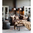 Artwood Puff Nice svart skinn Artwood