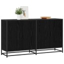 vidaXL Serviesskap Svart eik 134 x 35 x 76 cm Konstruert tre
